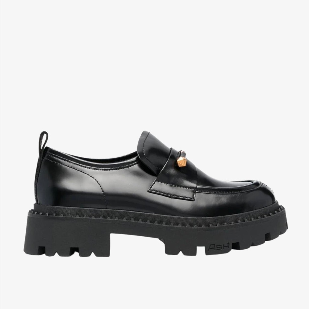 Ash Genial Jack 03 Women's Black Leather Loafer New With Box 41m